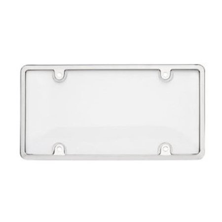 CRUISER ACCESSORIES Cruiser Accessories 62031 Tuf Combo License Plate Frame and Bubble Shield; Chrome And Clear 62031
